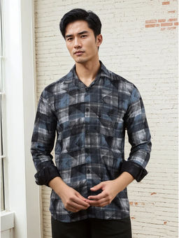 CRIMSOUNE CLUB - Blue Printed Shirt