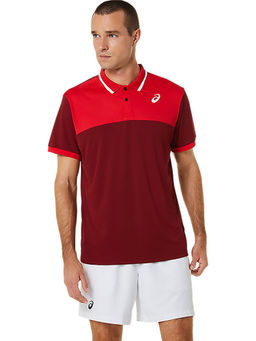 ASICS - Court Polo Maroon Men's T-Shirt