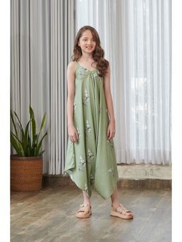 Pasha India - Girls Tulsi Green Palazzo Jumpsuit