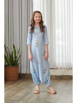 Pasha India - Girls Jal Blue Dhoti Jumpsuit