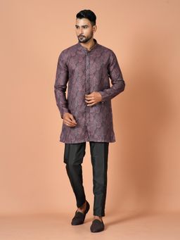 Simaaya - Purple Printed Kurta with Pant (Set of 2)