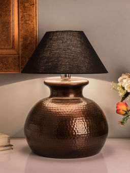 Homesake - Antique Copper Pitcher Table Lamp Black