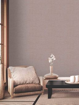 Excel - Wallpaper Raw Beige Jute Textured With Metallic