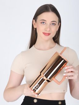 House of Quirk - Water Tumbler Hot - Cold with Handle & Lid 2 Straw 1200ML - Metallic Gold