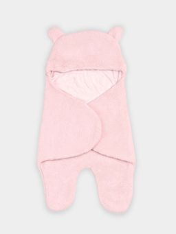 Mi Arcus - Premium Ultra Soft Solid Pink Hooded Baby Wrap (0-6 Months)