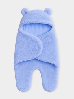 Mi Arcus - Premium Ultra Soft Solid Blue Hooded Baby Wrap