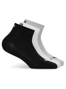 Puma - Unisex Multi-Color Solid Socks (Pack of 3)