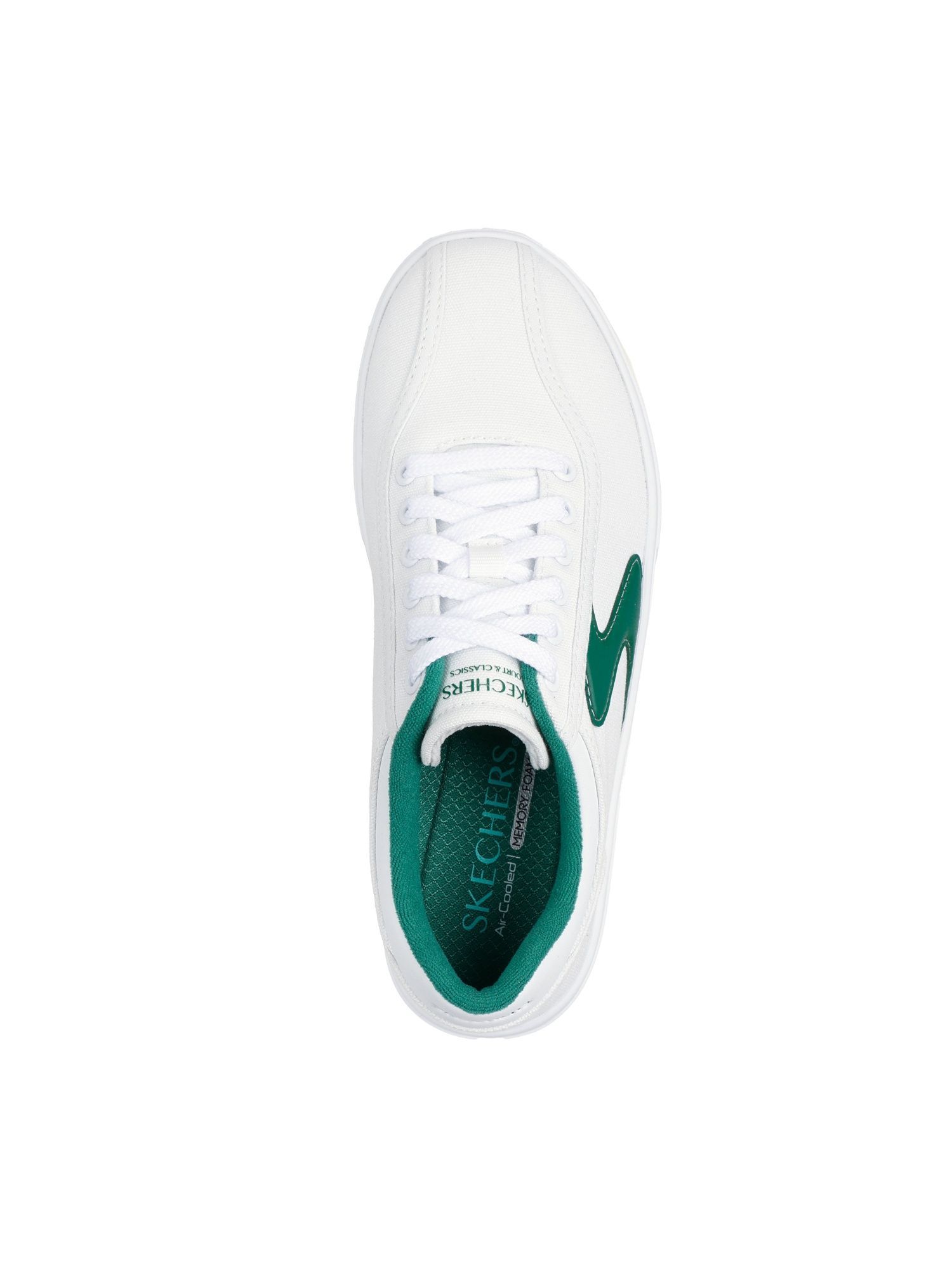 Buy SKECHERS Womens EDEN LX White & Green Sneakers Online