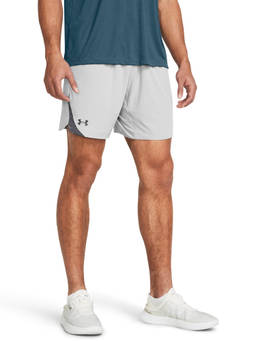 Under Armour - Grey Solid Polyester Fitted Fit Shorts