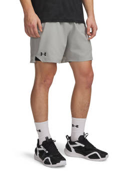 Under Armour - Grey Solid Polyester Fitted Fit Shorts