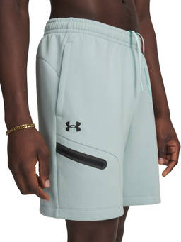 Under Armour - Blue Solid Polyester Loose Fit Shorts