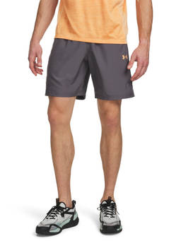 Under Armour - Grey Solid Polyester Loose Fit Shorts