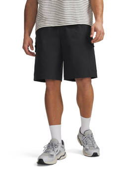 Under Armour - Black Solid Polyester Loose Fit Shorts