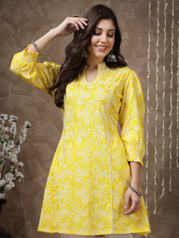 Nayam by lakshita - Yellow Printed Kurti