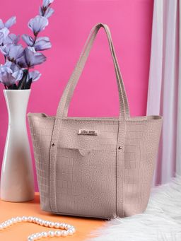 Legal Bribe - Crock Front Pocket Tote Bag Beige
