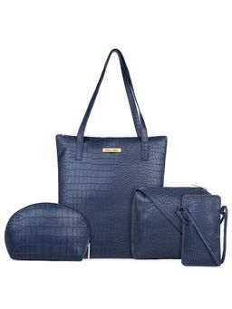 Legal Bribe - Crock Style Long Tote Bag Combo Of 4 Blue