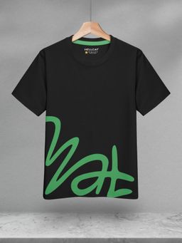 HELLCAT - Boys Black Cotton Blend Printed Regular Fit T-Shirt