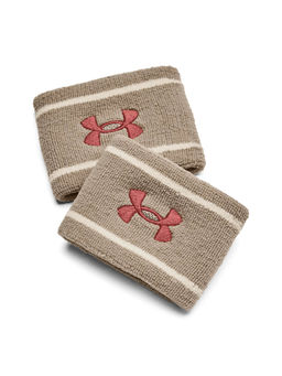 Under Armour - Unisex Striped Performance Terry Wristband Brown