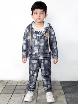 BAD BOYS - Grey Printed Jacket with Fun T-Shirt and Joggers
