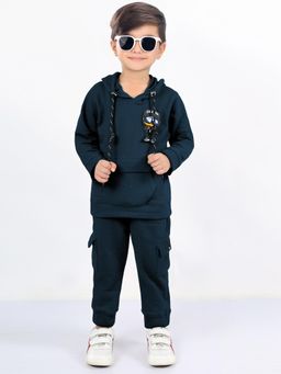 BAD BOYS - Boys Blue Cool Hoodie with Patch and Joggers