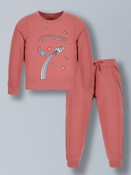 PLUM TREE - Boys Cotton Printed T-Shirt and Joggers
