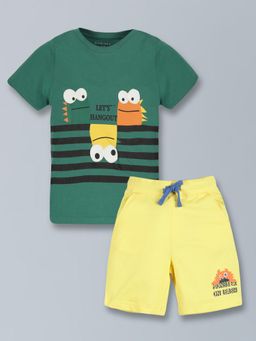 PLUM TREE - Boys Cotton Printed T-Shirt and Shorts