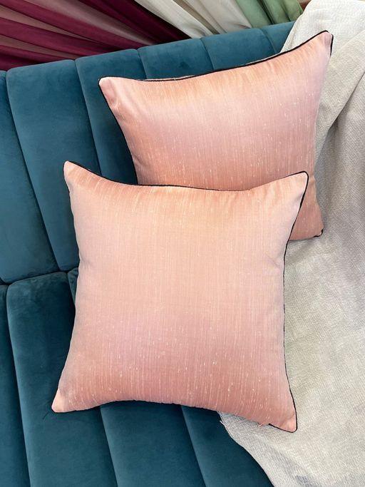 Buy SEEVO Silket Pink Pillow Cover 16 x 16 Inches Online