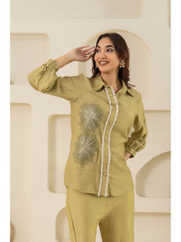 ZNKL - Green Floral Regular Fit Shirt