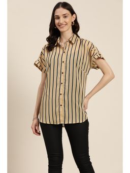 Qurvii - Beige Stripe Shirt