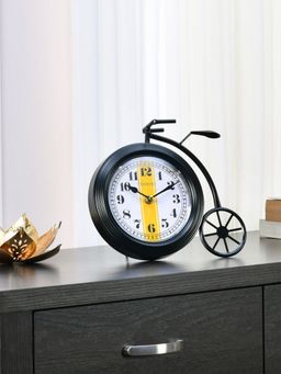At Home by Nilkamal - Bicycle Table Clock (Black)