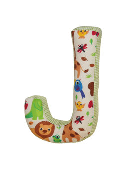 Oscar Home - Alphabet Cushion J Letter Pillow J Handmade Decorative Nursery