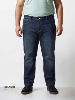 The Indian Garage Co - Blue Solid/Plain Straight Jeans