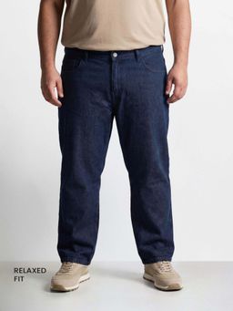 The Indian Garage Co - Blue Solid/Plain Straight Jeans