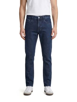The Indian Garage Co - Blue Solid/Plain Mid Waist Jeans