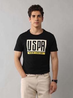 U.S. Polo Assn. Denim Co. - Typography Black Men's T-Shirt