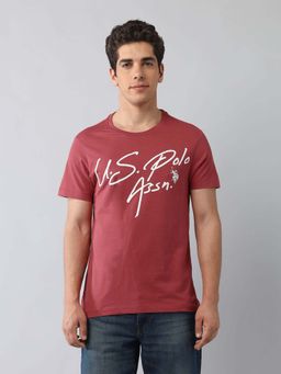 U.S. Polo Assn. Denim Co. - Typography Red Men's T-Shirt