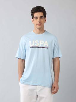 U.S. Polo Assn. Denim Co. - Typography Light Blue Men's T-Shirt