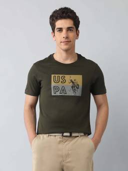 U.S. Polo Assn. Denim Co. - Graphic Olive Green Men's T-Shirt