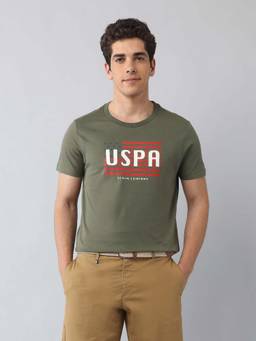 U.S. Polo Assn. Denim Co. - Typography Light Olive Men's T-Shirt
