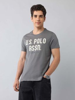 U.S. Polo Assn. Denim Co. - Typography Dark Grey Men's T-Shirt