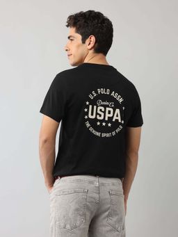 U.S. Polo Assn. Denim Co. - Typography Black Men's T-Shirt