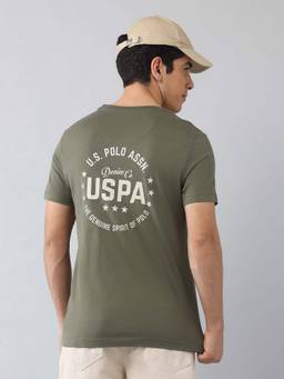 U.S. Polo Assn. Denim Co. - Typography Light Olive Men's T-Shirt