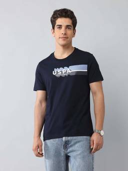U.S. Polo Assn. Denim Co. - Typography Navy Blue Men's T-Shirt