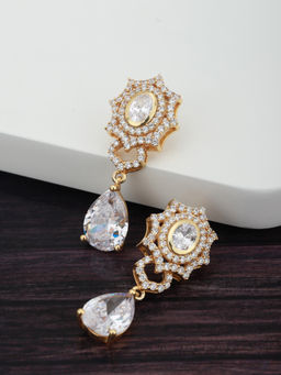 Carlton London - Gold Brass Earrings