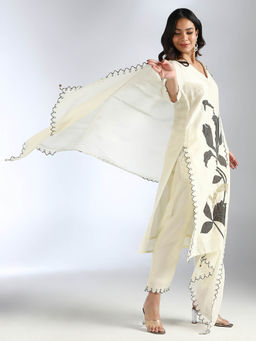House Of Dharaa - Kurta Set with Pant and Dupatta - Perfect for Festive Wear