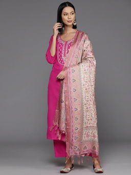 Varanga - Women Kurta Paired with Tonal Bottom and Printed Bhagalpuri Dupatta