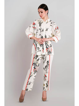 Zolo Label - Cotton Light Grey Printed Co-Ord Set