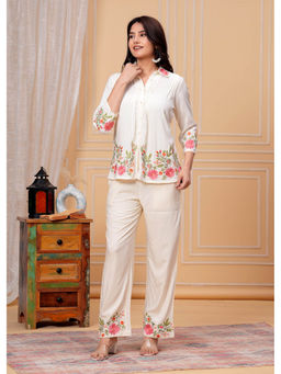 Zolo Label - Cotton Off White Co-Ord Set