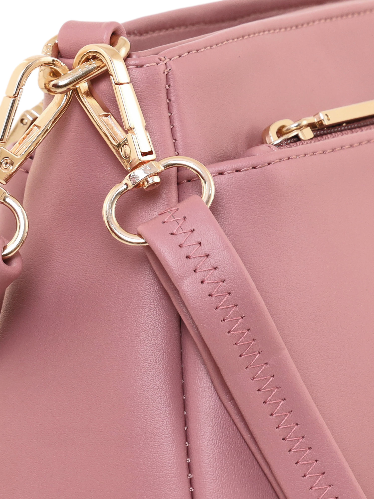 Buy ESBEDA Peach Color Puller Solid Sling Bag for Women (M) Online