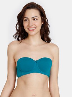 Zivame - Beautiful Basics Padded Wired Medium Coverage Strapless Bra - Kayaking
